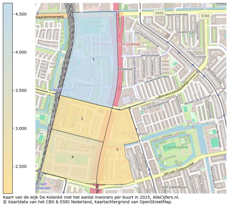 Afbeelding van de wijk De Kolenkit op de kaart.