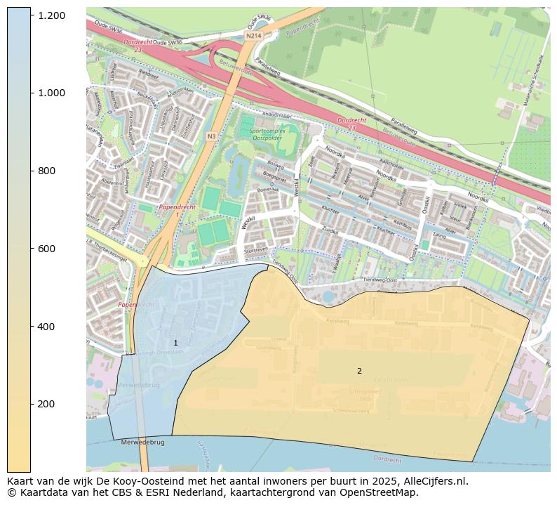 Afbeelding van de wijk De Kooy-Oosteind op de kaart.