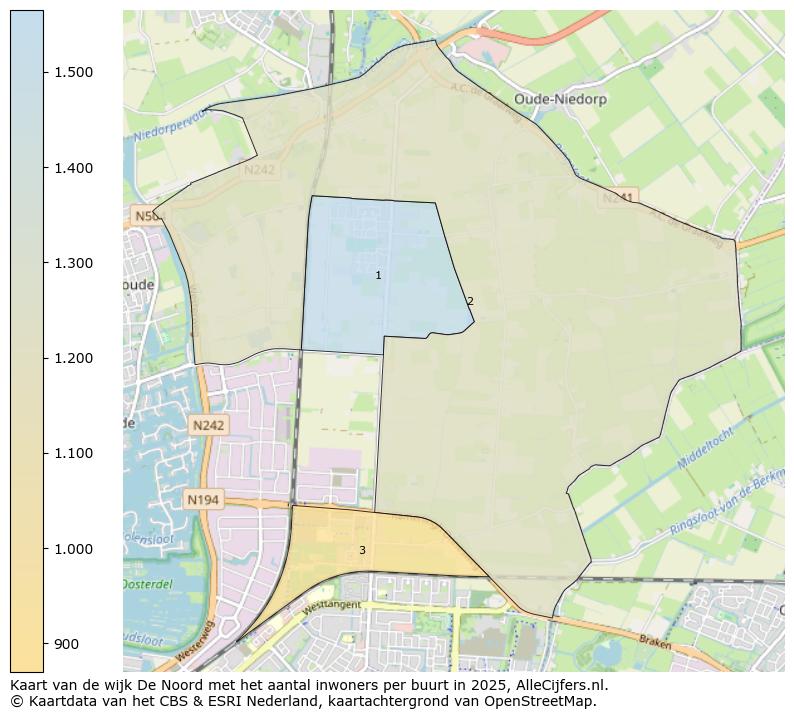 Afbeelding van de wijk De Noord op de kaart.