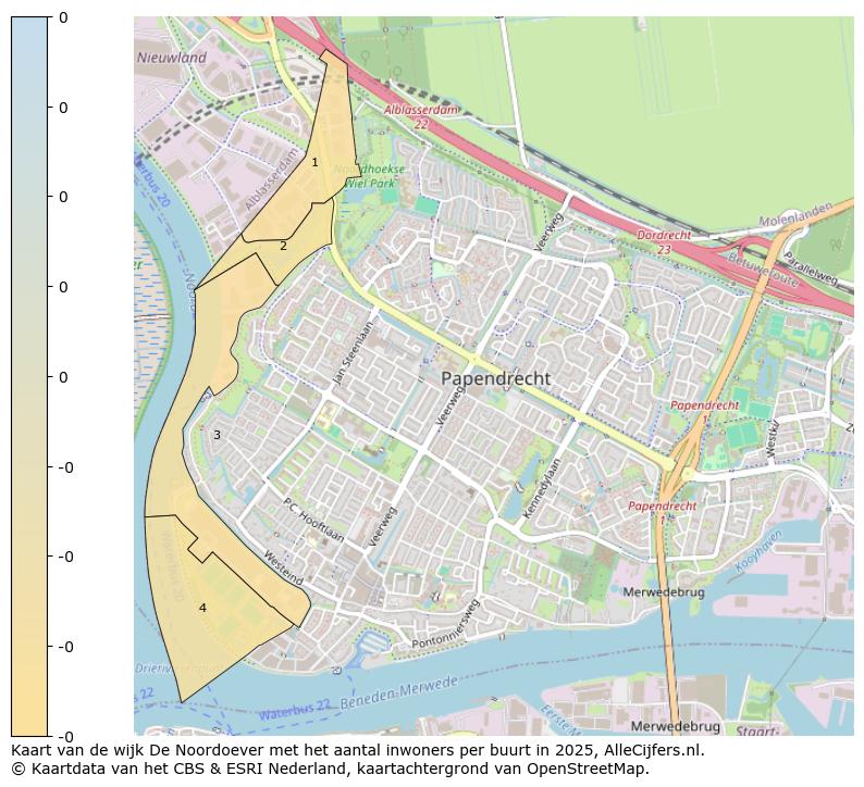Afbeelding van de wijk De Noordoever op de kaart.
