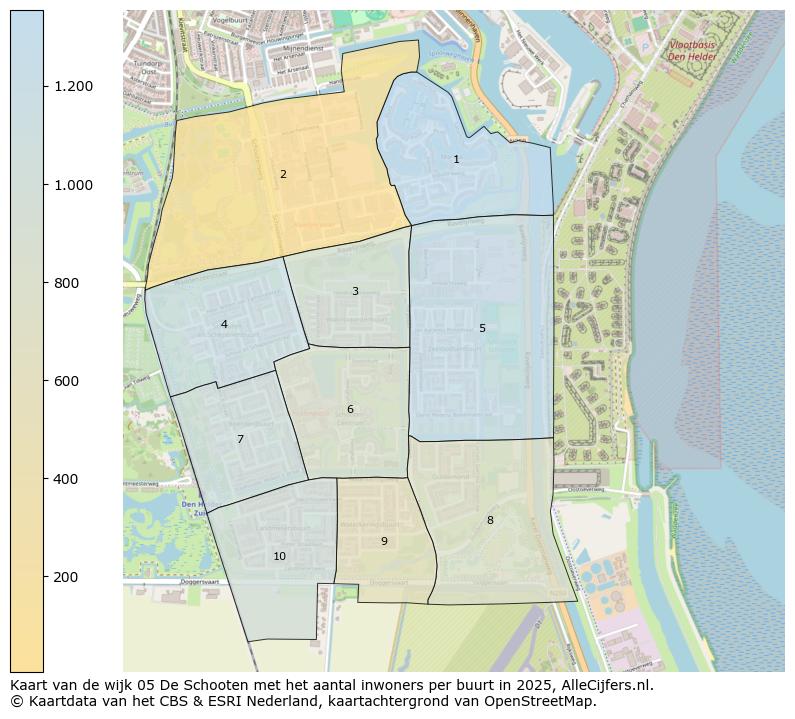Afbeelding van de wijk De Schooten op de kaart.