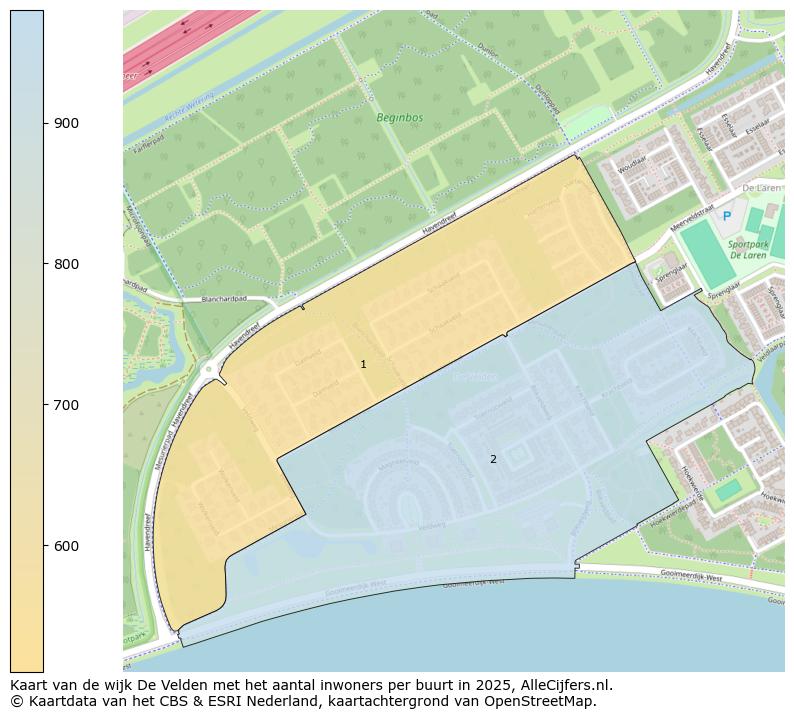 Afbeelding van de wijk De Velden op de kaart.