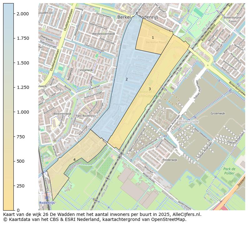 Afbeelding van de wijk De Wadden op de kaart.