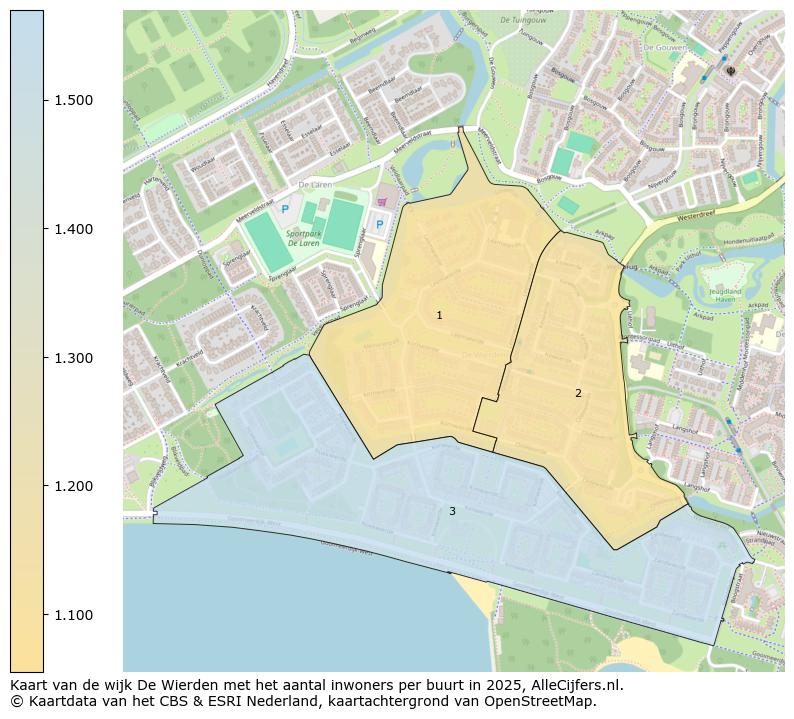 Afbeelding van de wijk De Wierden op de kaart.