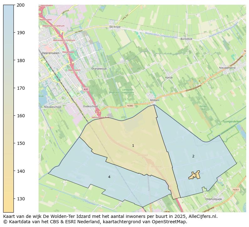 Afbeelding van de wijk De Wolden-Ter Idzard op de kaart.