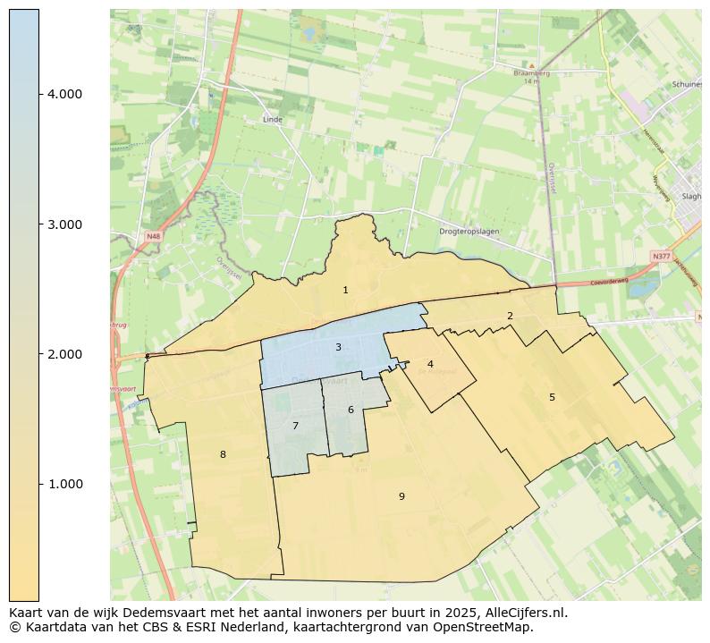 Afbeelding van de wijk Dedemsvaart op de kaart.
