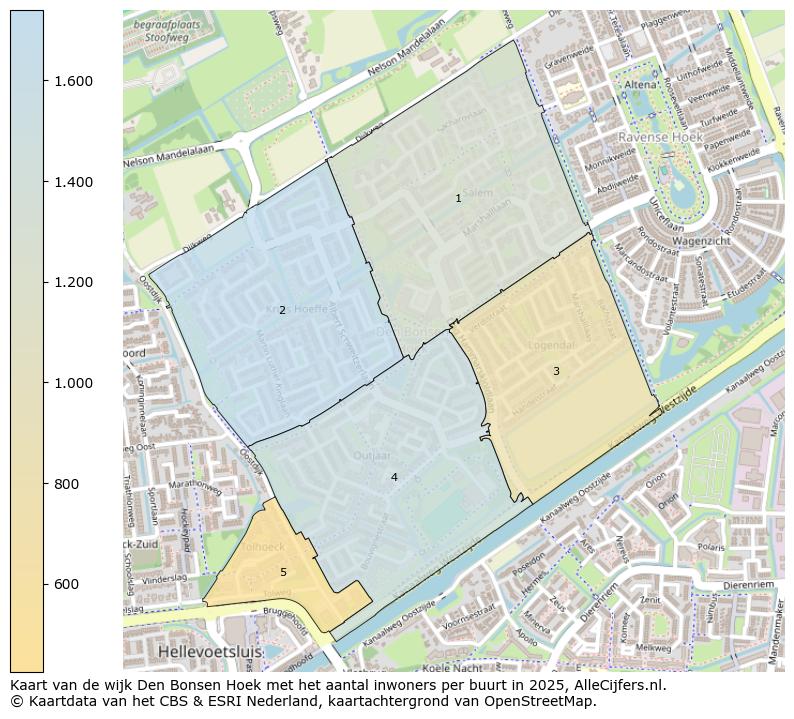 Afbeelding van de wijk Den Bonsen Hoek op de kaart.