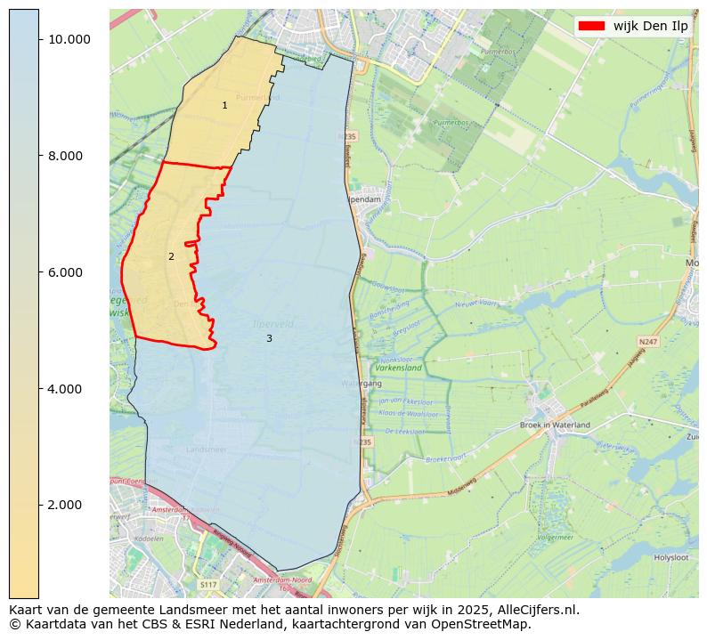 Afbeelding van de wijk Den Ilp op de kaart.