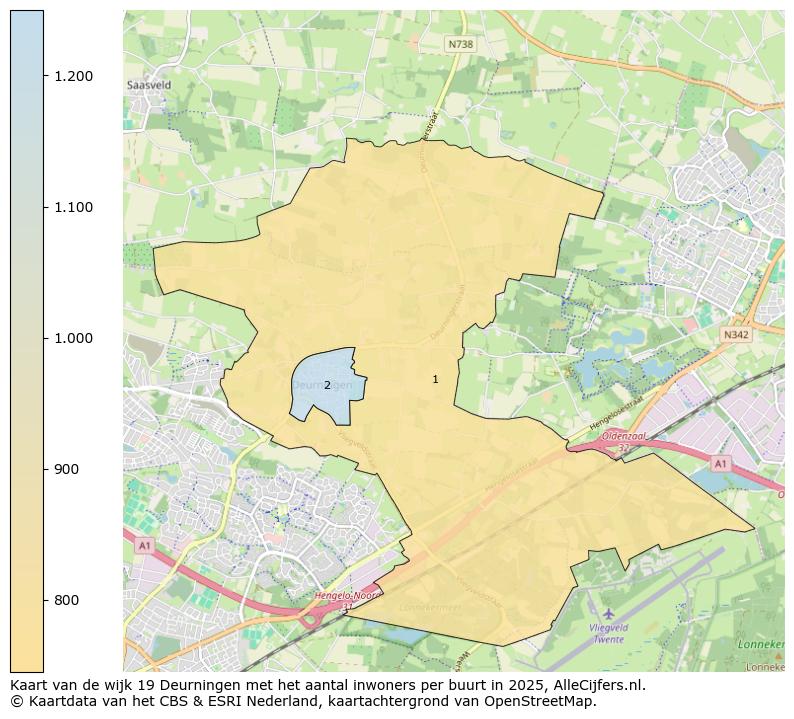 Afbeelding van de wijk Deurningen op de kaart.