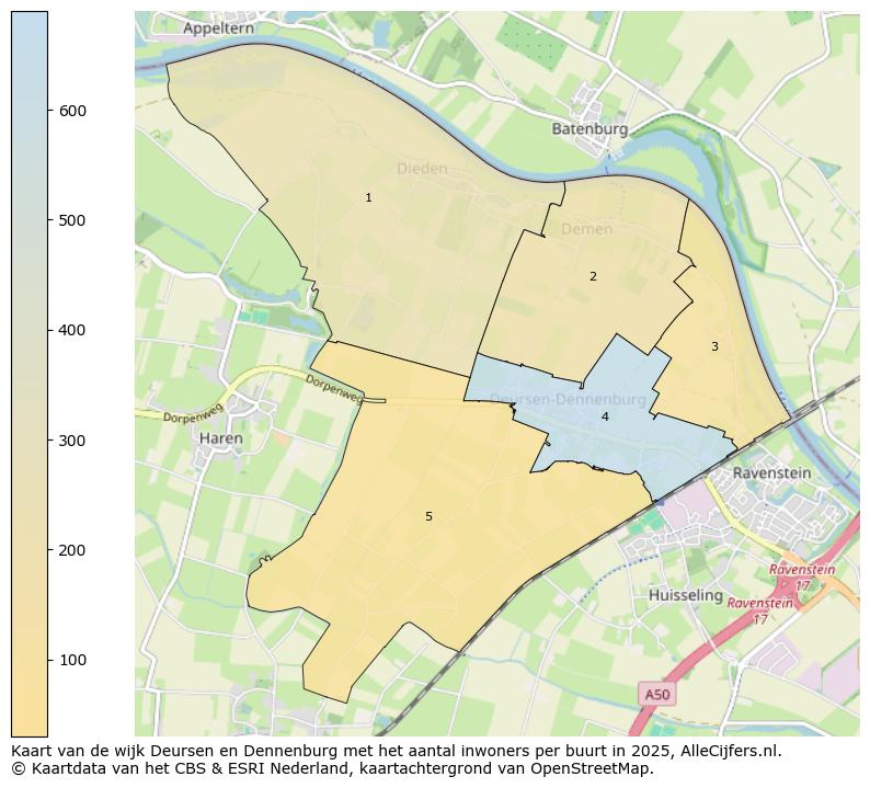Afbeelding van de wijk Deursen en Dennenburg op de kaart.