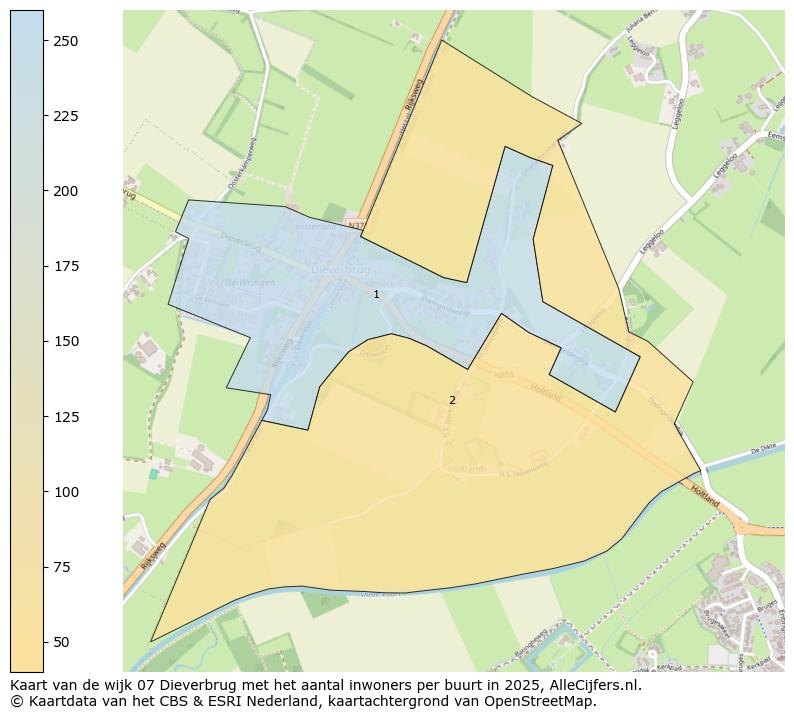 Afbeelding van de wijk Dieverbrug op de kaart.
