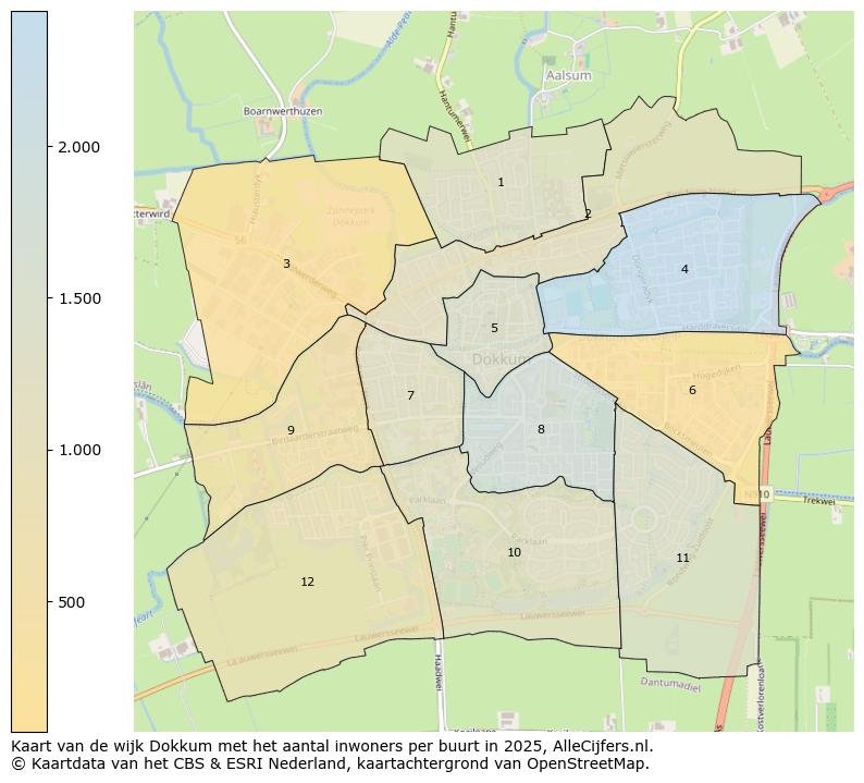 Afbeelding van de wijk Dokkum op de kaart.