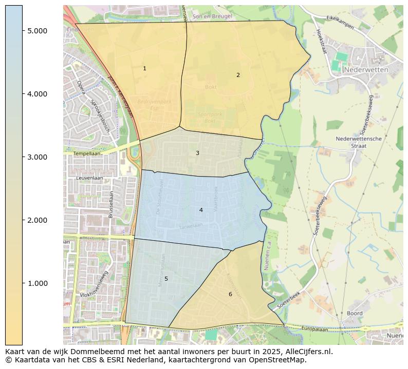 Afbeelding van de wijk Dommelbeemd op de kaart.