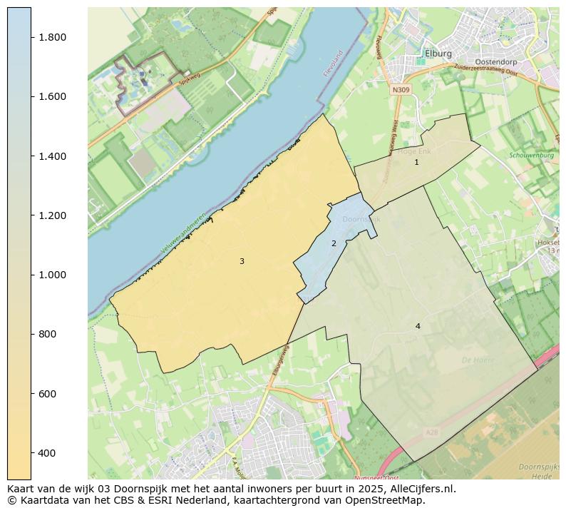 Afbeelding van de wijk Doornspijk op de kaart.