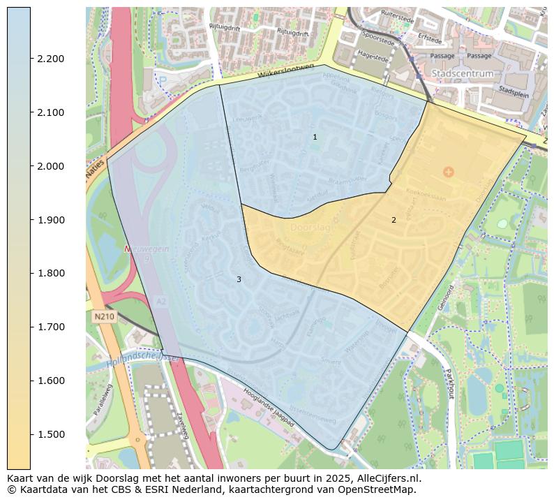 Afbeelding van de wijk Doorslag op de kaart.