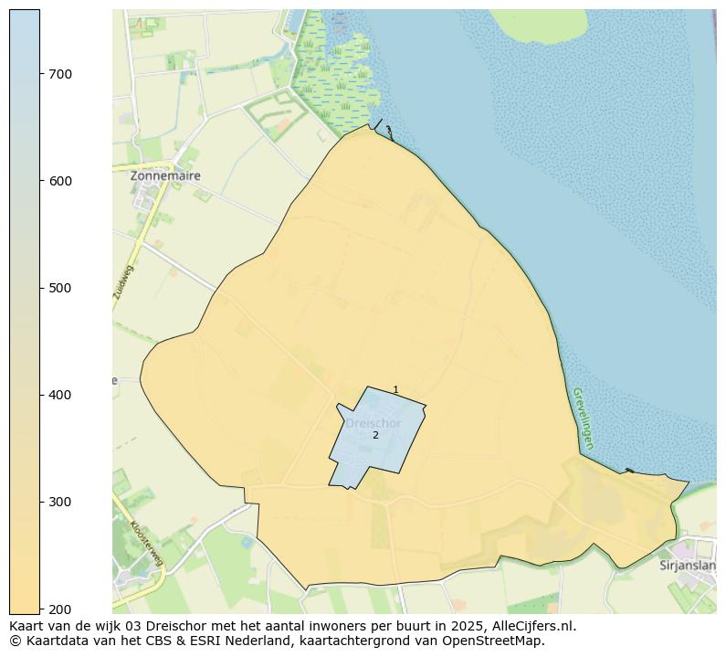 Afbeelding van de wijk Dreischor op de kaart.