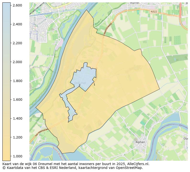 Afbeelding van de wijk Dreumel op de kaart.