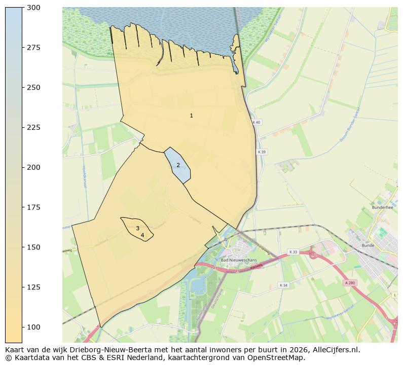 Afbeelding van de wijk Drieborg-Nieuw-Beerta op de kaart.