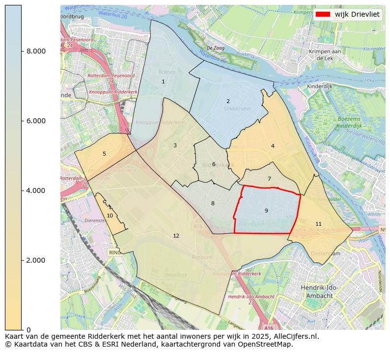 Afbeelding van de wijk Drievliet op de kaart.