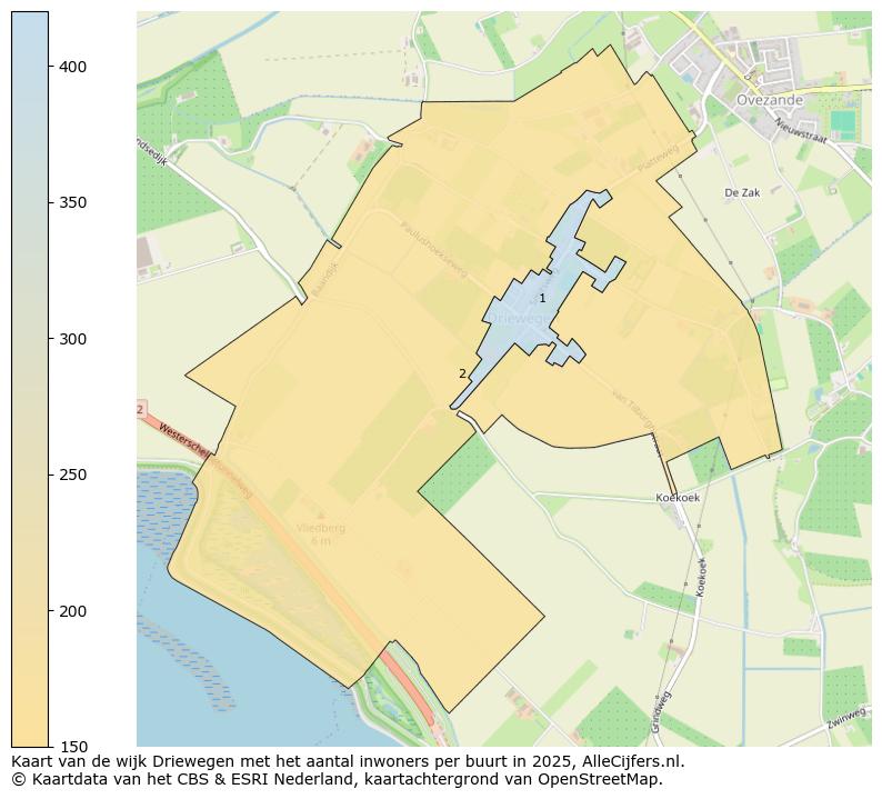 Afbeelding van de wijk Driewegen op de kaart.