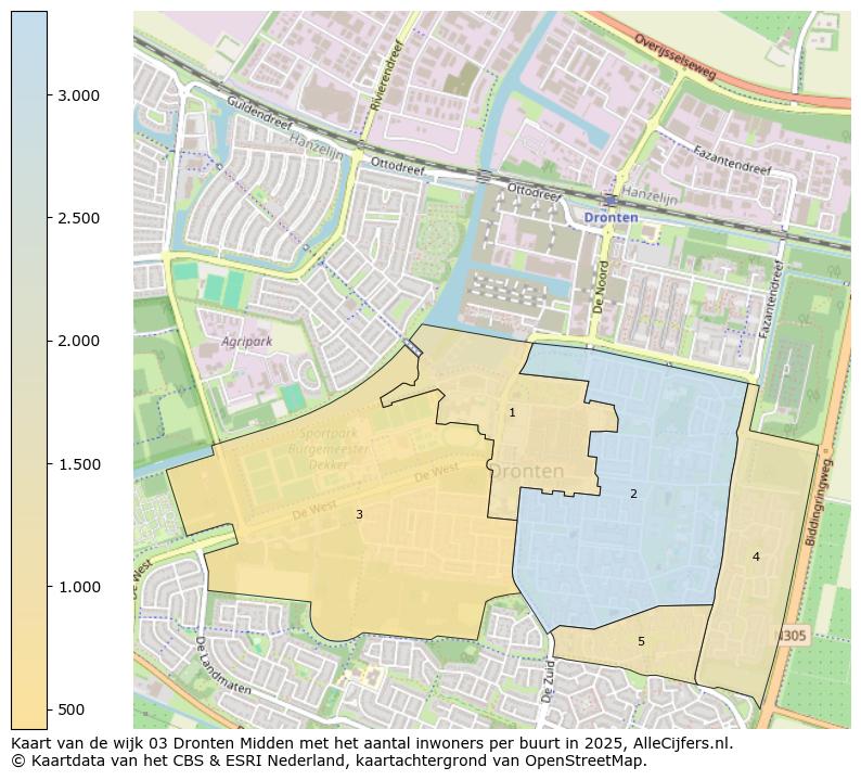 Afbeelding van de wijk Dronten Midden op de kaart.