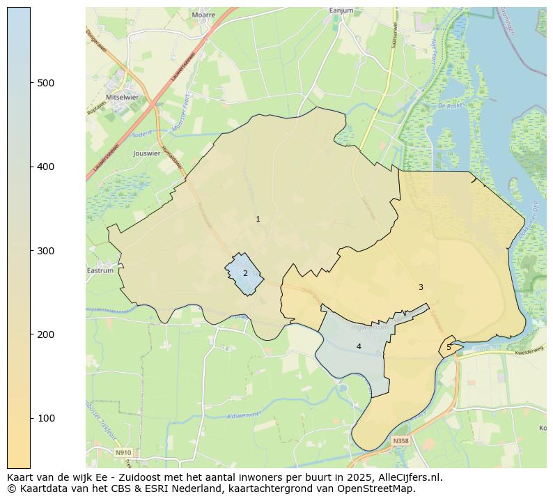 Afbeelding van de wijk Ee - Zuidoost op de kaart.