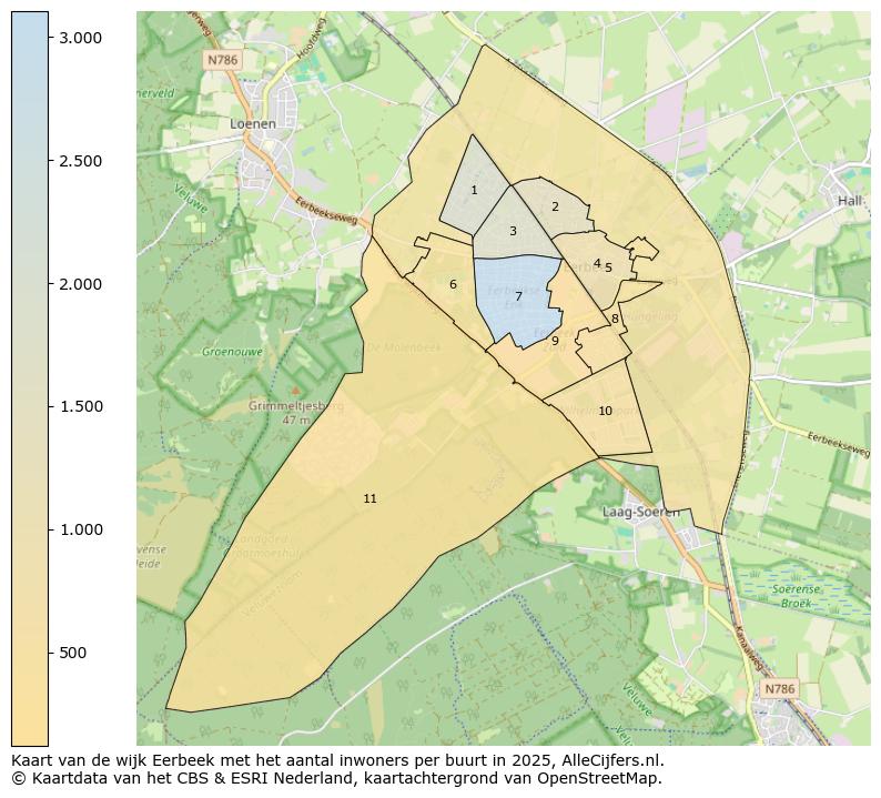 Afbeelding van de wijk Eerbeek op de kaart.