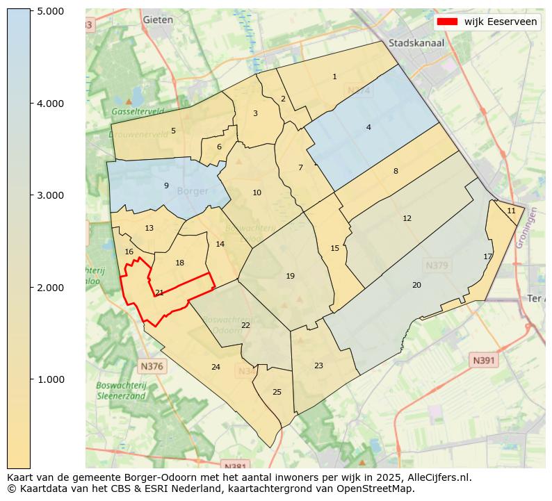 Afbeelding van de wijk Eeserveen op de kaart.