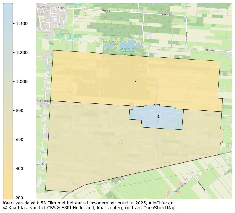 Afbeelding van de wijk Elim op de kaart.