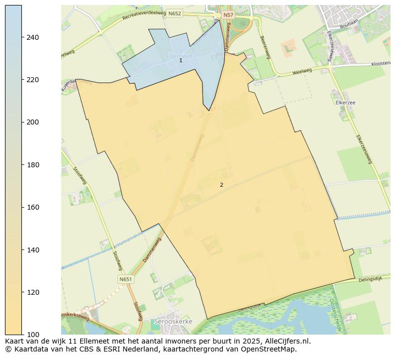 Afbeelding van de wijk Ellemeet op de kaart.