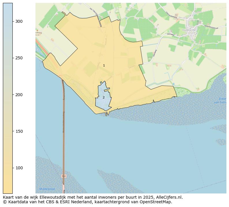 Afbeelding van de wijk Ellewoutsdijk op de kaart.