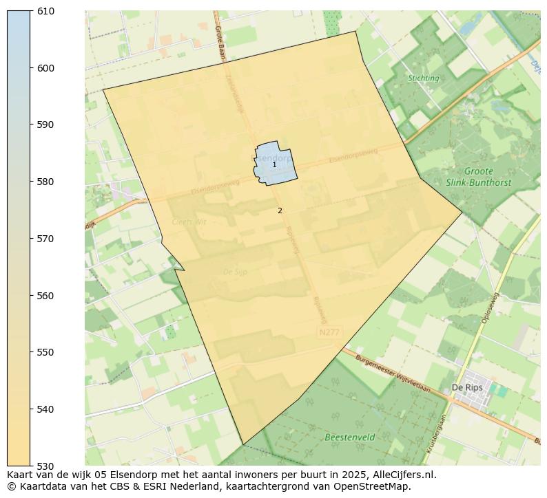 Afbeelding van de wijk Elsendorp op de kaart.