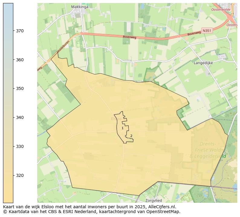 Afbeelding van de wijk Elsloo op de kaart.