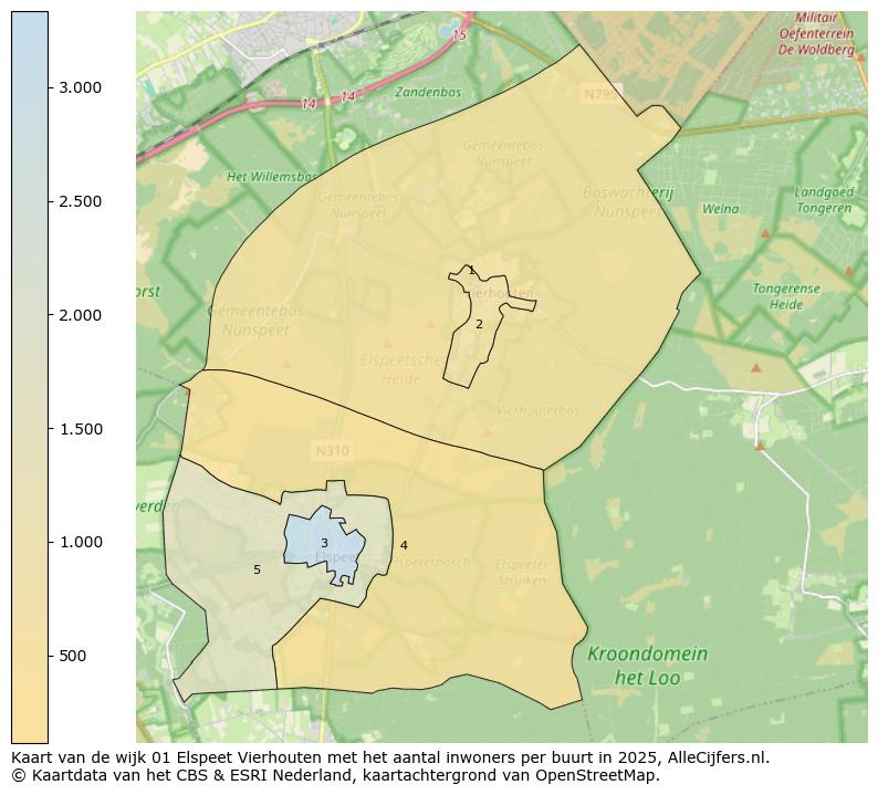 Afbeelding van de wijk Elspeet-Vierhouten op de kaart.