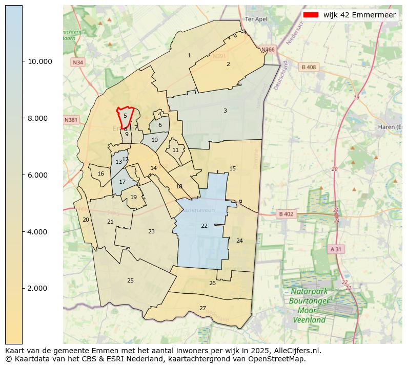 Afbeelding van de wijk Emmermeer op de kaart.