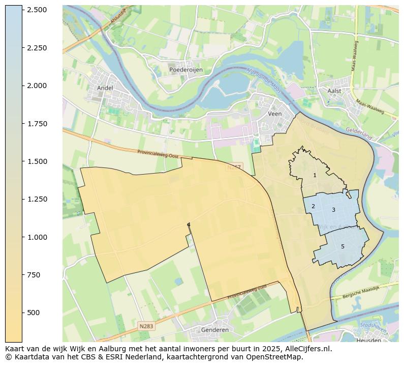 Afbeelding van de wijk Wijk en Aalburg op de kaart.