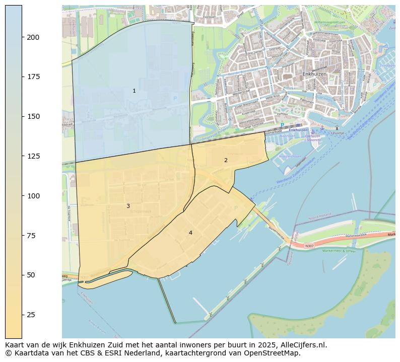 Afbeelding van de wijk Enkhuizen Zuid op de kaart.