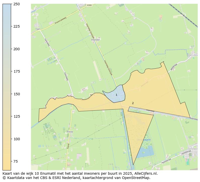 Afbeelding van de wijk Enumatil op de kaart.