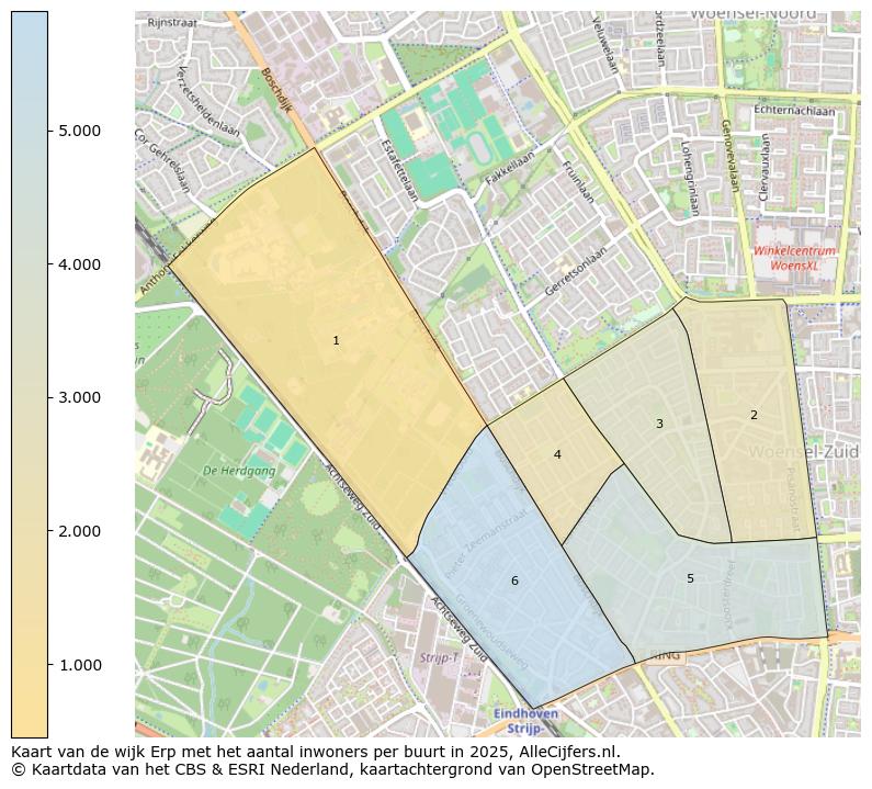 Afbeelding van de wijk Erp op de kaart.