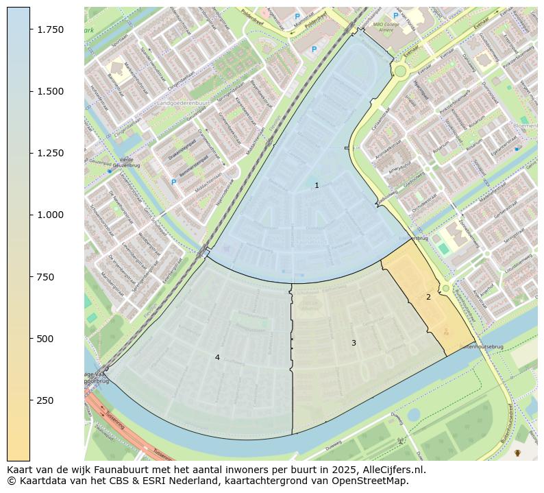 Afbeelding van de wijk Faunabuurt op de kaart.