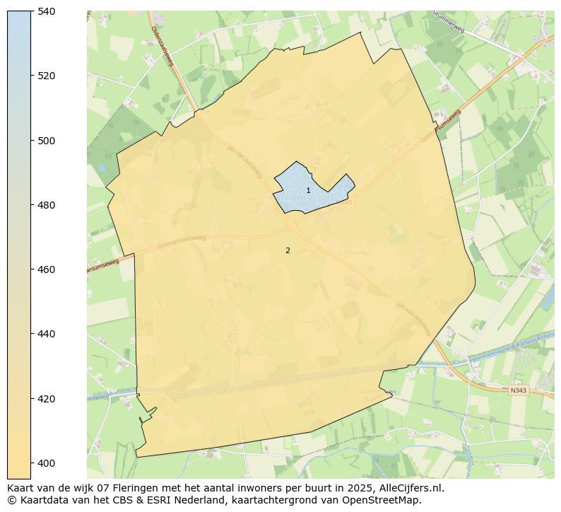 Afbeelding van de wijk Fleringen op de kaart.