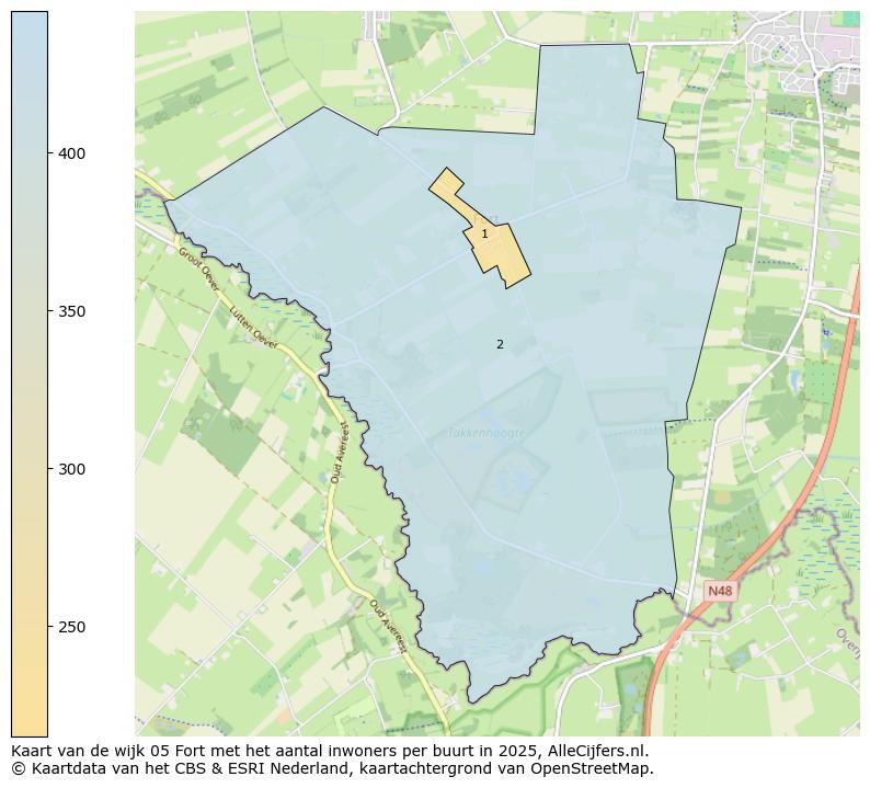 Afbeelding van de wijk Fort op de kaart.