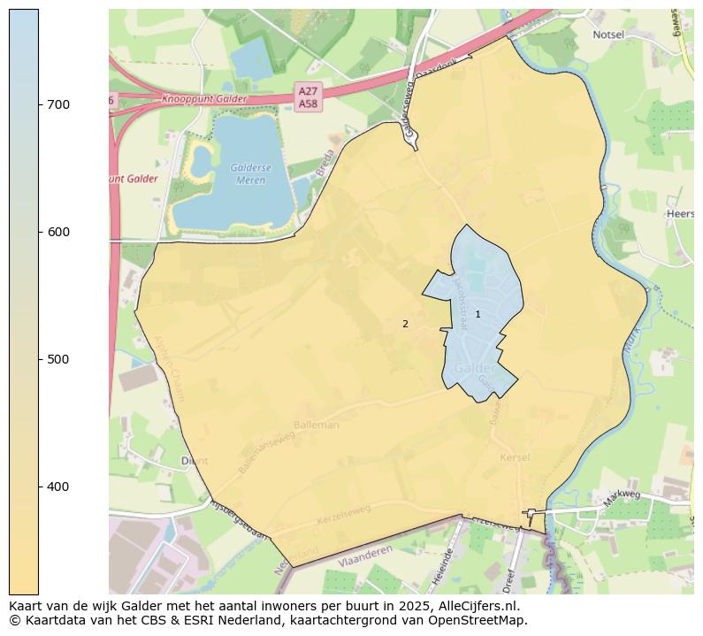 Afbeelding van de wijk Galder op de kaart.