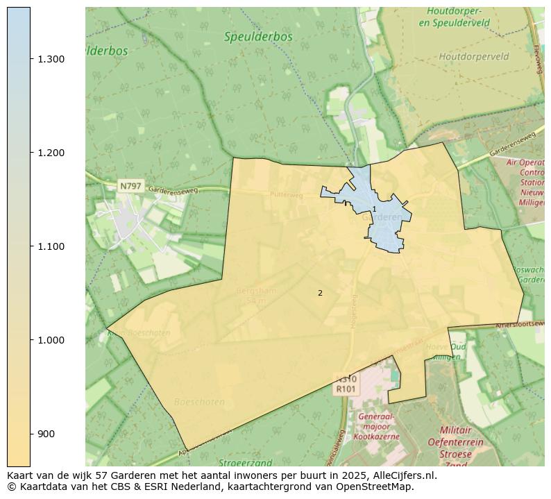 Afbeelding van de wijk Garderen op de kaart.