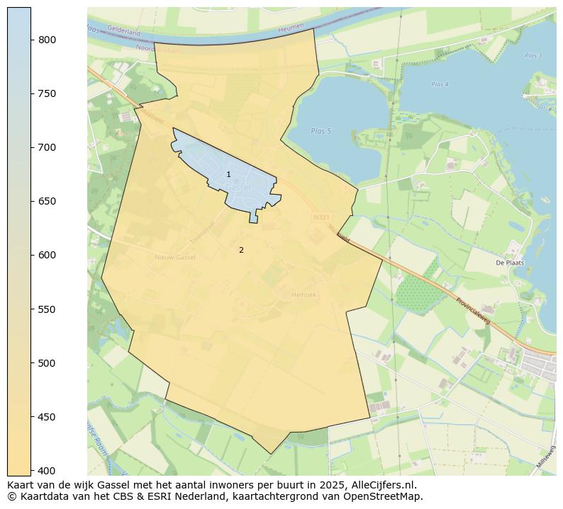 Afbeelding van de wijk Gassel op de kaart.