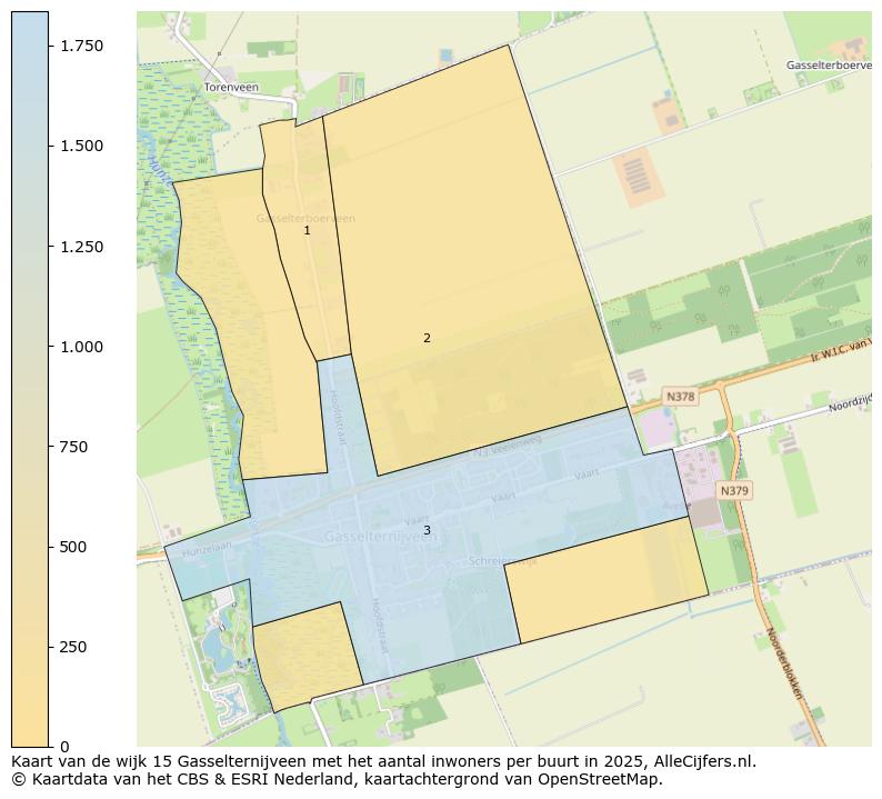 Afbeelding van de wijk Gasselternijveen op de kaart.