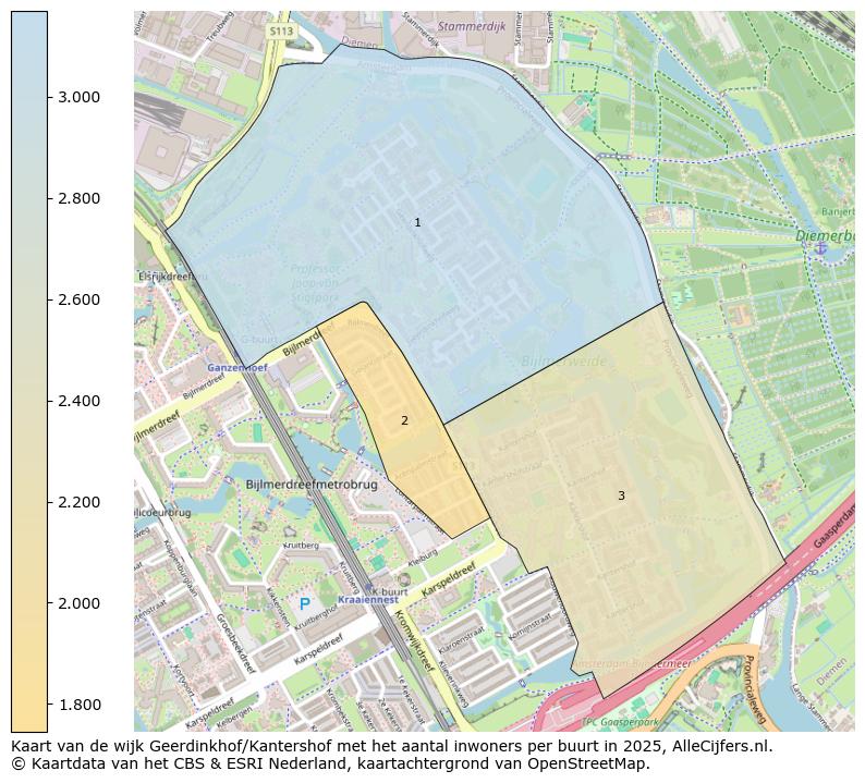 Afbeelding van de wijk Geerdinkhof/Kantershof op de kaart.
