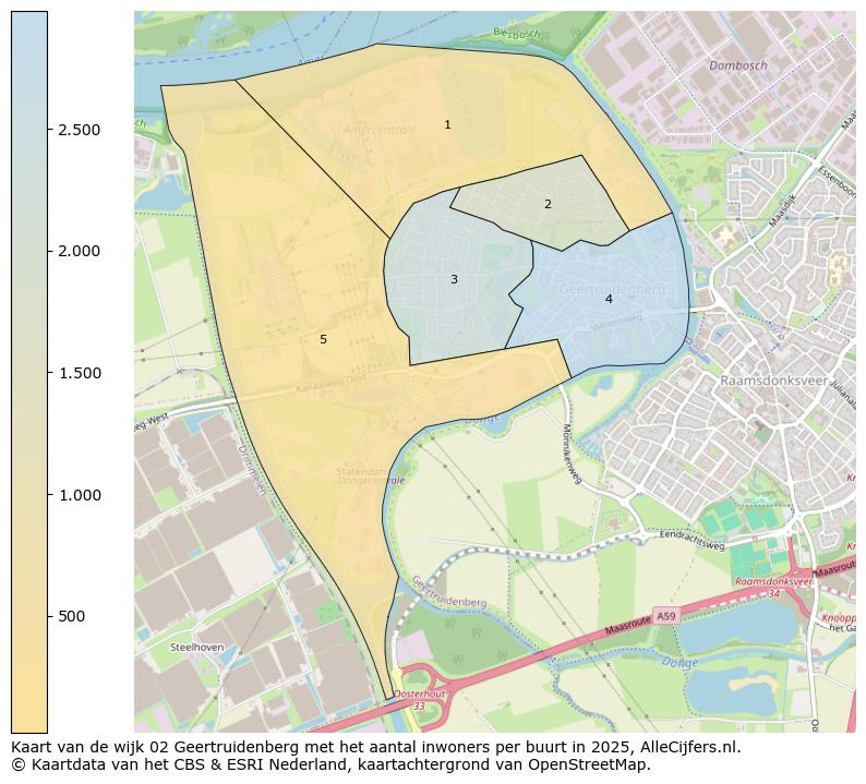 Afbeelding van de wijk Geertruidenberg op de kaart.