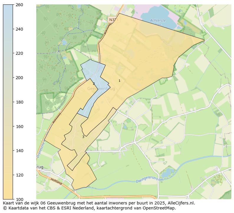 Afbeelding van de wijk Geeuwenbrug op de kaart.