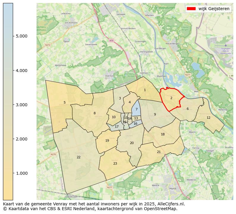 Afbeelding van de wijk Geijsteren op de kaart.